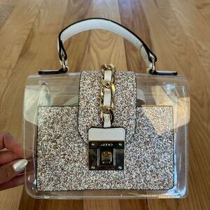 Aldo Sparkling Gold and White Mini Bag